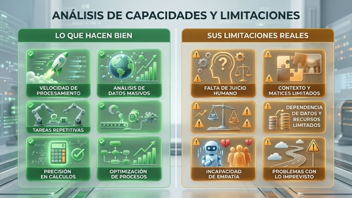 Capacidades y limitaciones reales de los modelos de lenguaje grande: qué pueden hacer bien y qué no