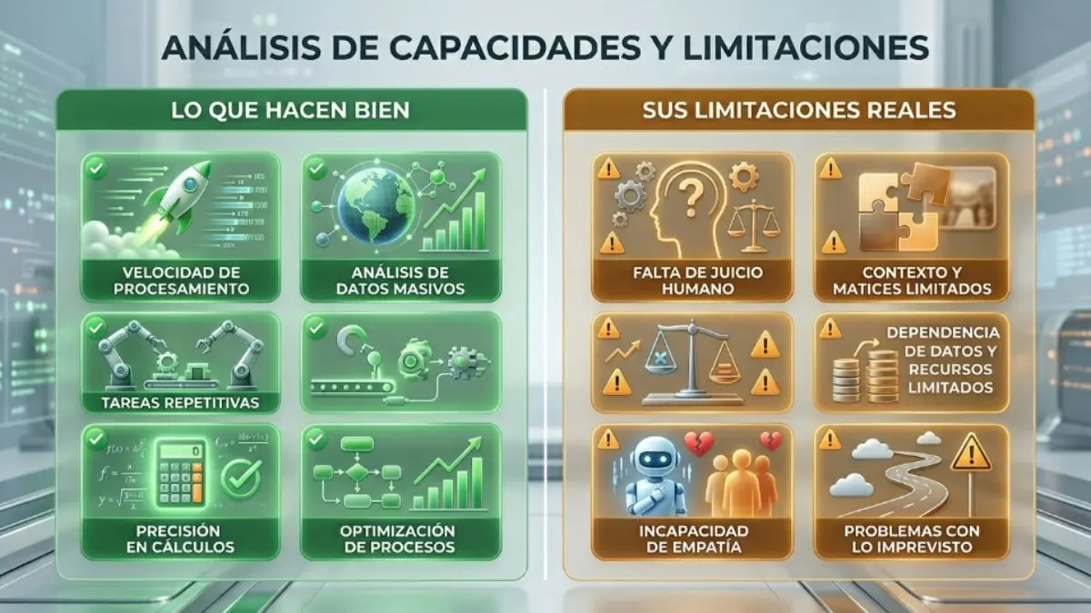 Capacidades y limitaciones reales de los modelos de lenguaje grande: qué pueden hacer bien y qué no