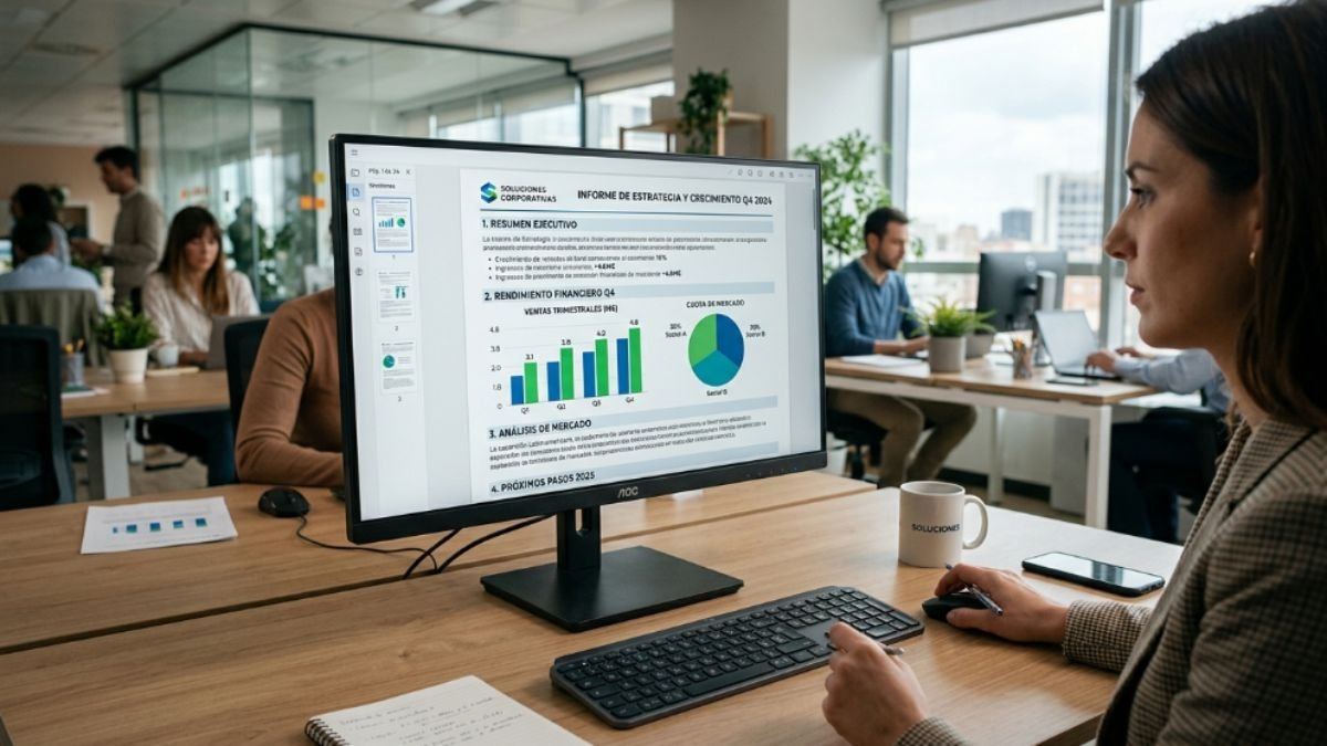 Documento empresarial profesional elaborado con asistencia de IA