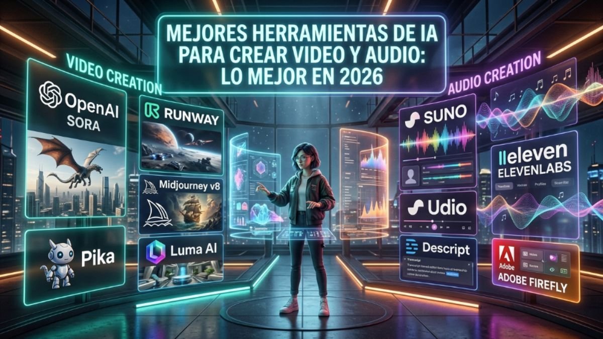 Herramientas de IA para video y audio
