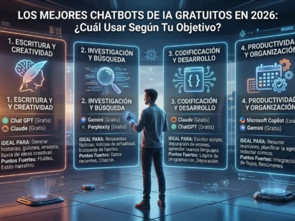 Los mejores chatbots de IA gratuitos en 2026 cuál usar según tu objetivo