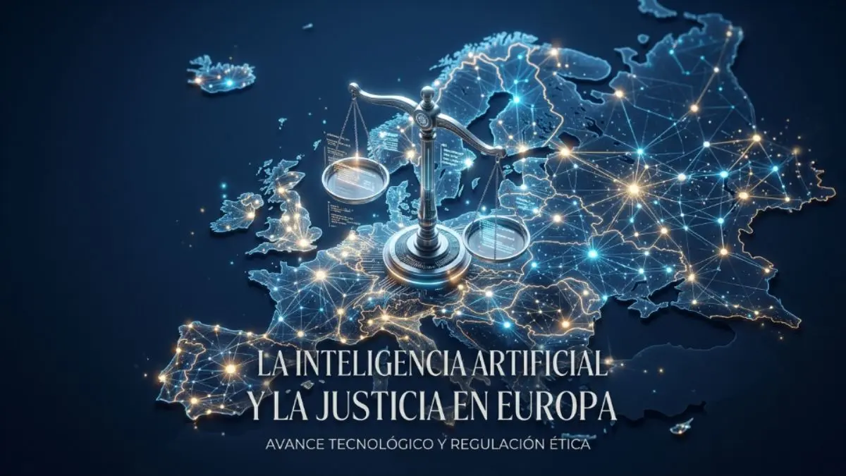 Representación visual del AI Act europeo como marco de regulación de inteligencia artificial en 2026